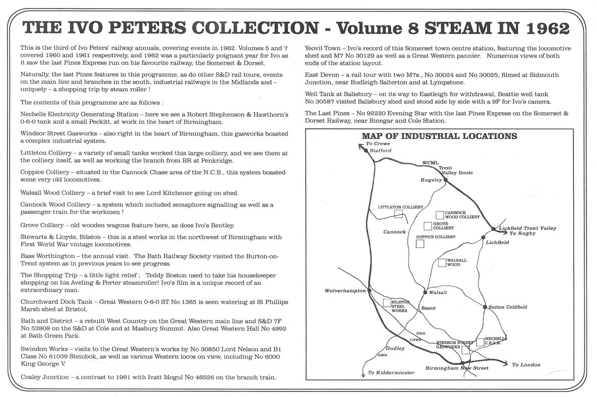DVD Ivo Peters Volume 8: Steam in 1962