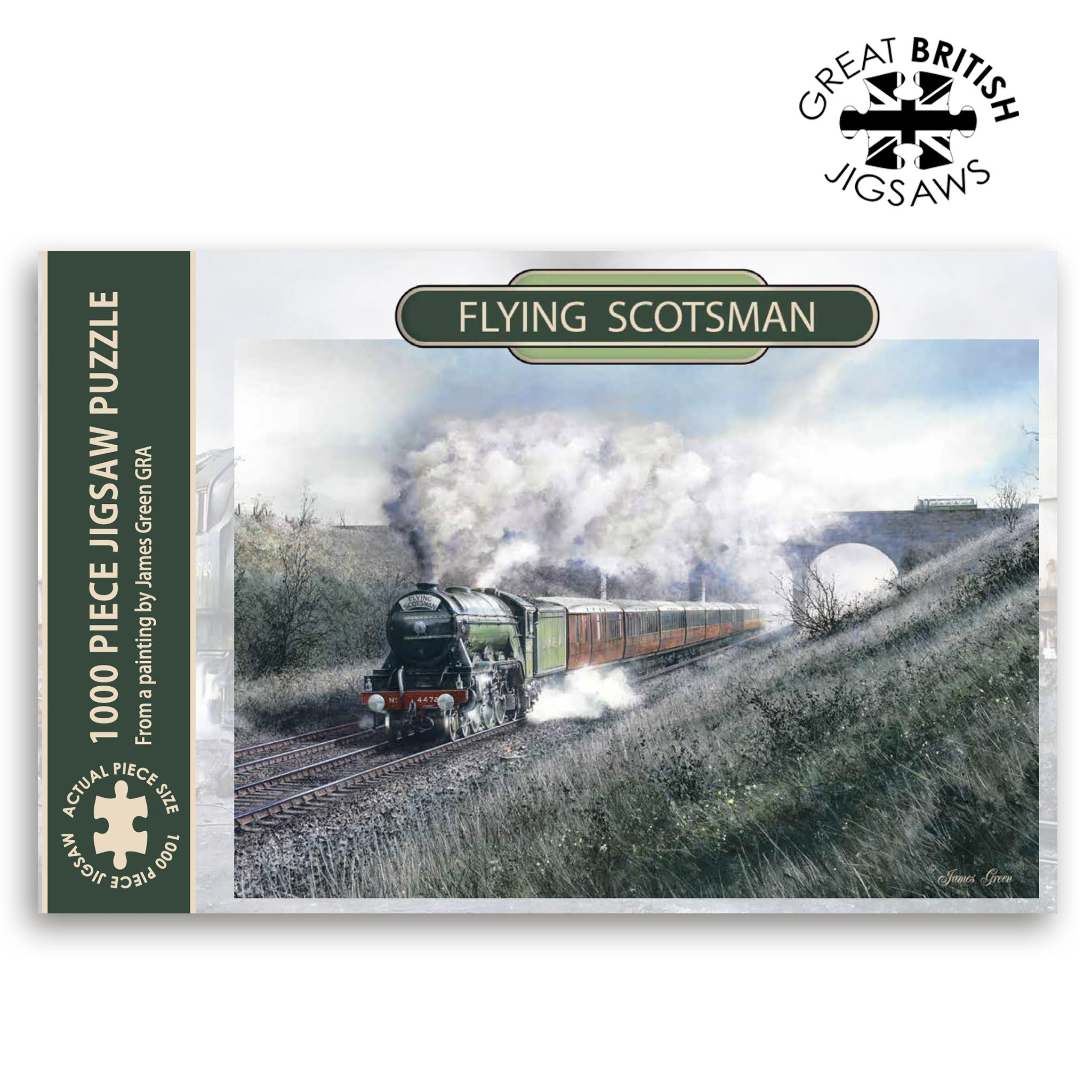 20% OFF RRP is £29.99 Flying Scotsman Jigsaw Puzzles by James Green GRA