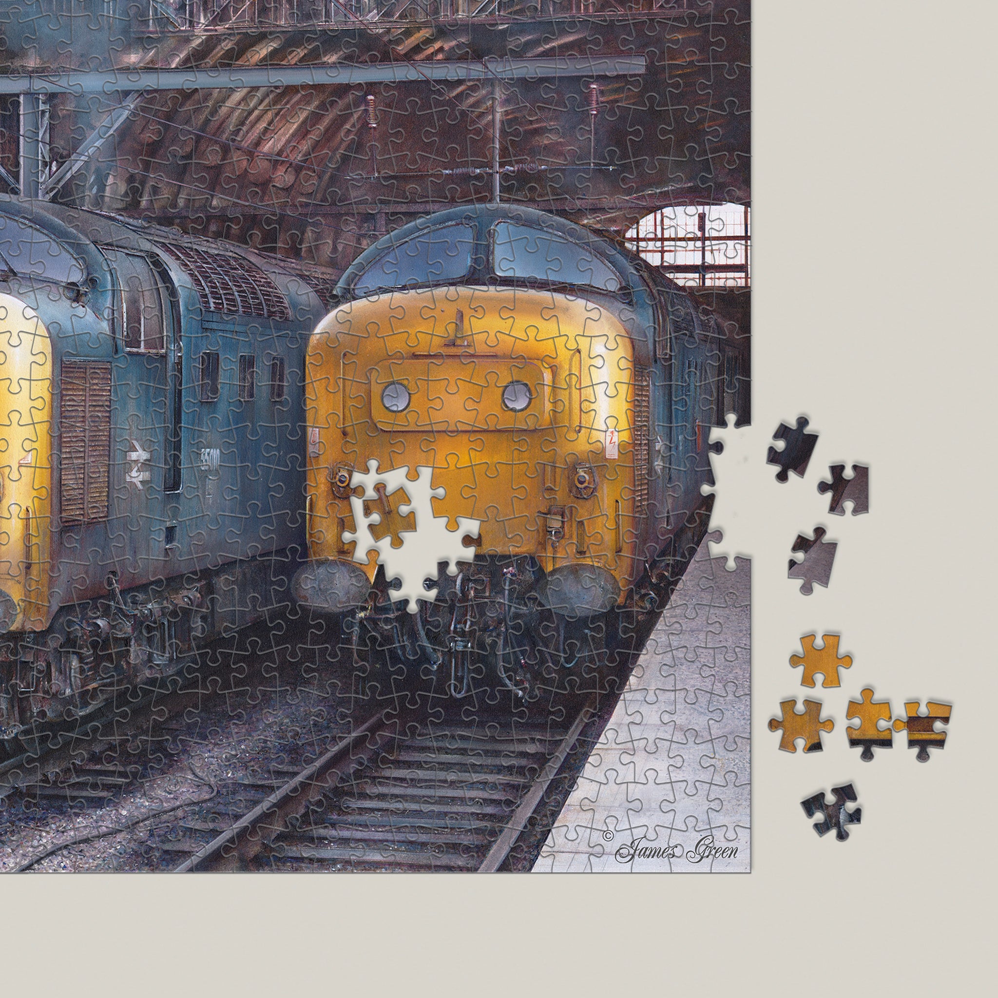 Deltics at King's Cross Jigsaw Puzzles by James Green GRA