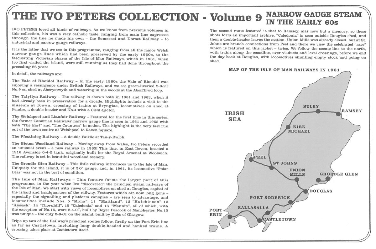 DVD Ivo Peters Volume 9: Narrow Gauge Steam in the Early 60s